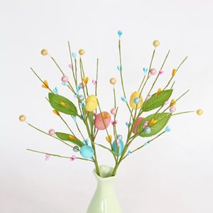 Decoración de Huevos de Pascua para Bodas de Primavera, Rama de Flores Artificiales con Bayas y Perlas para Arreglos Florales, Centros de Mesa y Decoración de Mesas - Product Image 4