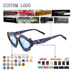 Cat Eye <b>Sunglasses</b> Full Rim Multicolor Frame Mirror Lenses Women Casual Fashion Adult - Product Image 2