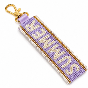 Llavero de verano hecho a mano con cuentas y letras acrílicas coloridas para mujer, accesorio de moda, regalo personalizado para colgar en la bolsa - Product Image 5