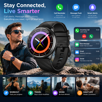 Für KT77 Stylische Smartwatch AMOLED-Display Schlaftracker Herzfrequenz-Kalorien-Tracking IPX8 Wasserdicht Wecker