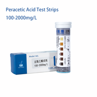 Acide peracétique de série rapide pour bandelettes de test Analyse de la qualité de l'eau pour sac de traitement de l'eau d'hôpital Test de l'eau pour test