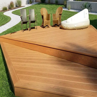 Plancher composite WPC de luxe au design européen, grain de bois brossé, gaufrage 3D, pour villa moderne, cuisine et jardin