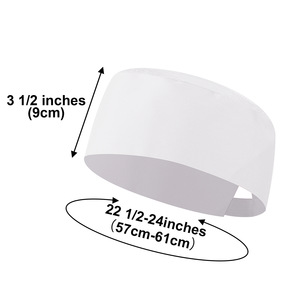 Chef's Hat Flat Top Unisex White Breathable Mesh 22 1/2-24 Inches Kitchen Cooking <b>Baking</b> - Product Image 1