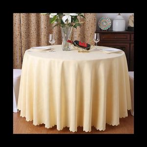 Luxury 132 <b>Round</b> White <b>Table</b> Cloth Polyester <b>Tablecloth</b> Linen <b>for</b> Wedding Banquet Restaurant - Product Image 1