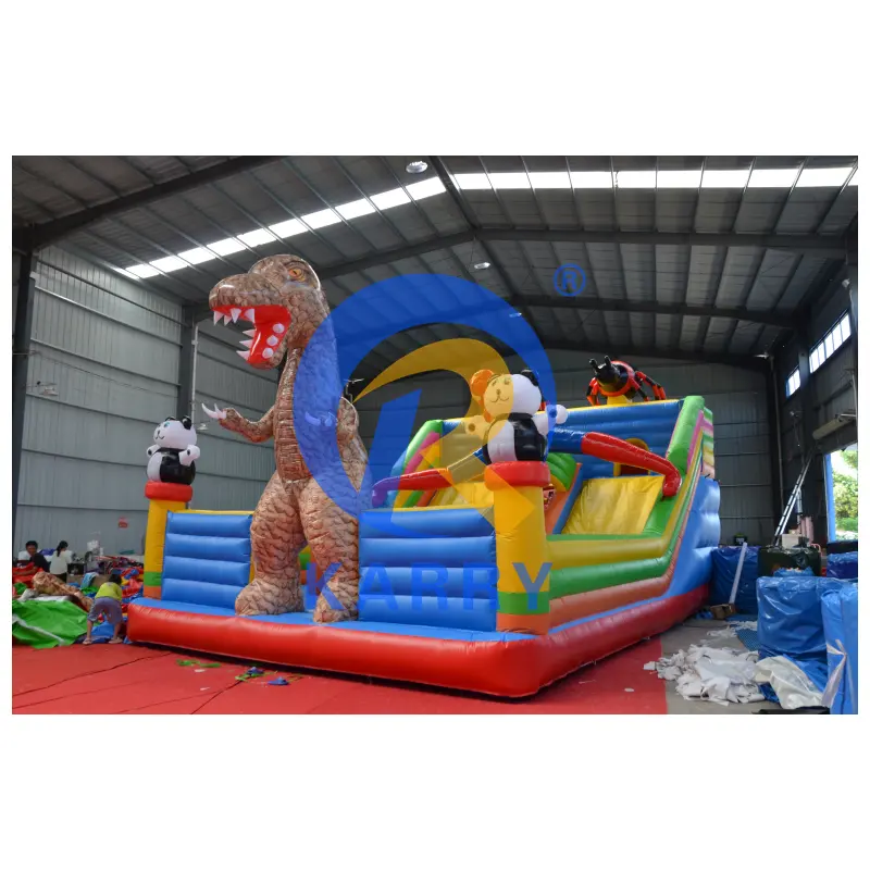 2024 new park use big funcity large for kid adult use large inflatable slide and bouncer house for commercial grade spiderman
