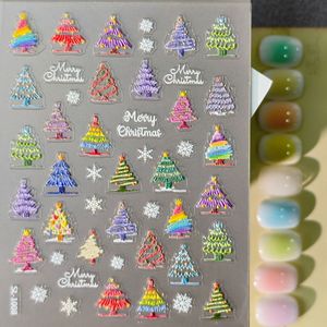 3D <b>Christmas</b> <b>Nail</b> <b>Stickers</b> Waterproof Embossed Santa Snowman Gingerbread Man Self Adhesive for Party Wholesale - Product Image 4
