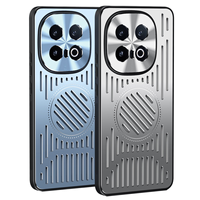 Étui de téléphone de luxe protecteur respirant antichoc en alliage d'aluminium de refroidissement magnétique en métal pour IQOO 11 12 15