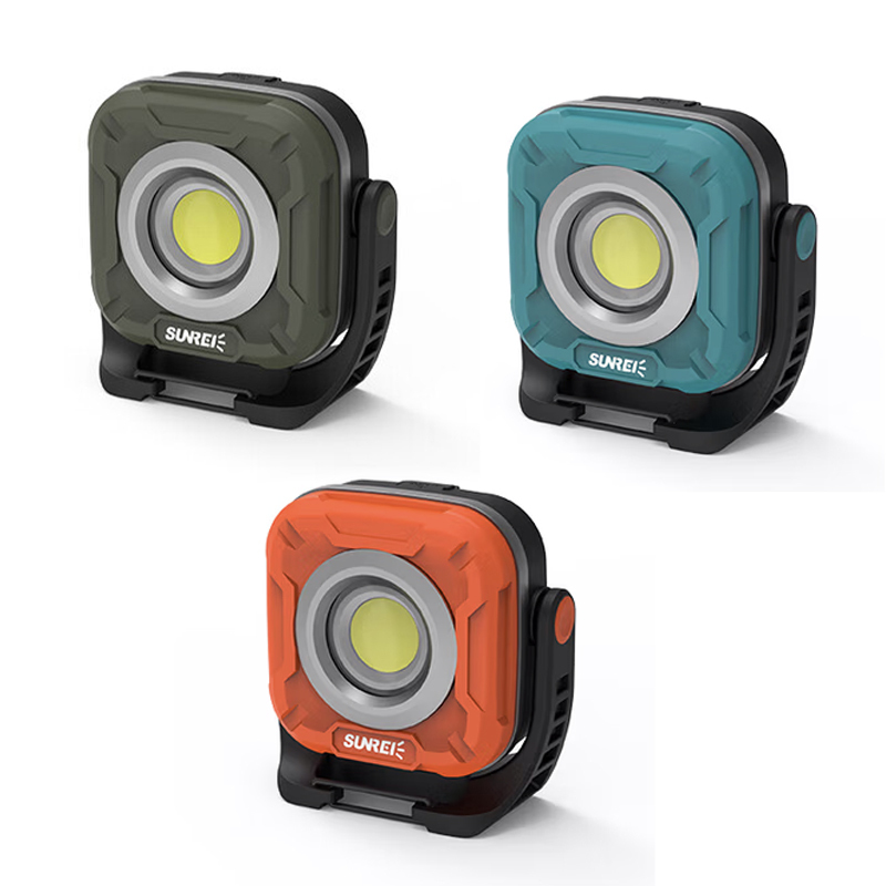 Portable 1300-Lumen Floodlight Work Light Multi-Functional Ultra-Bright Lithium Battery Adjustable Color Temp IPX6 Camping Lamp