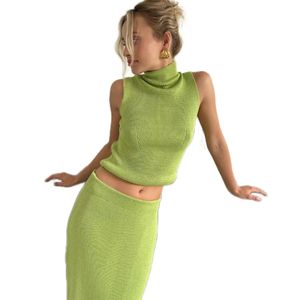 Ensembles 2 pièces pour femmes de qualité Slim Fit ensembles décontractés sans manches d'été élégants et à la mode pour l'automne en gros - Product Image 1