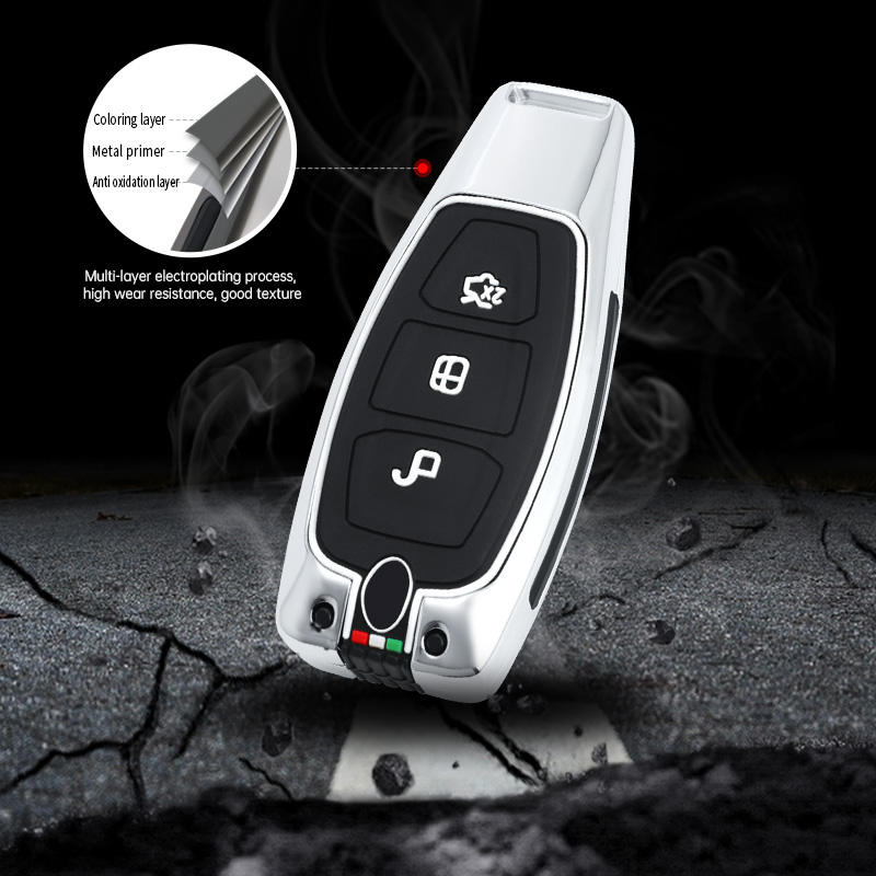 Zinc Alloy Car Key Cover Case for Ford Fusion 2018 - Auto Accessories Fob Protection