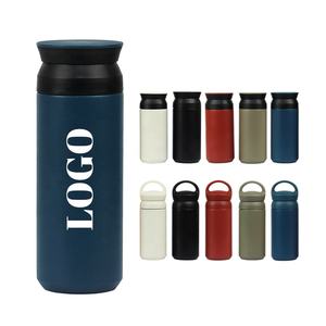 Thermos de voyage écologiques portables en acier inoxydable de 350 ml/500 ml, gobelets à café avec infuseur à thé inclus - Product Image 1