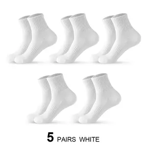 Yüksek kalite erkekler atletik spor özel Logo çorap pamuk rahat beyaz siyah gri elbise çorap
