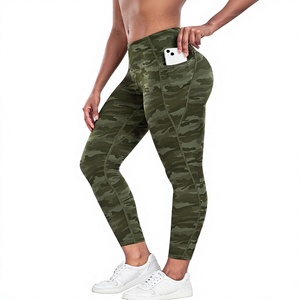 High Waist Camouflage <b>Print</b> <b>Leggings</b> Ankle-Length Spandex Polyester Knitted Breathable Casual Women's Summer Wear - Product Image 1