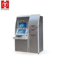 Kiosque bancaire à double écran, sur pied, pour intérieur, avec écran tactile capacitif 10 points, compatible SDK, pour dépôt et retrait d'argent