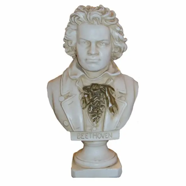 OEM Poly resin Zeichnung 3D-Druck Spielzeug Klavier Komponist Musiker Beethoven Büste Handwerk Home Decoration