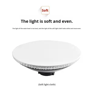 <span class=keywords><strong>Ebuy</strong></span> para Cubierta de Tela de Luz Suave Compatible con Flash de Estudio Fotográfico de 30cm/42cm/55cm, Malla de Panal de Aleación de Aluminio, Accesorios - Product Image 4