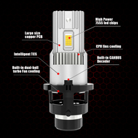 Bombillas de faro LED MINI D2S D4S de alta calidad 7000LM 6000K con decodificador CANBUS cobre PCB Plug And Play reemplazar bombillas de xenón HID