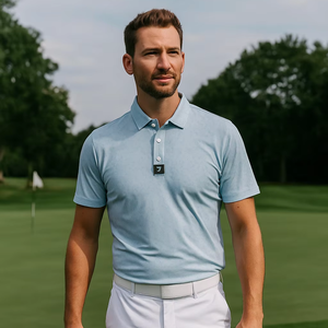 अनुकूलित पुरुषों के गोल्फ पोलो उच्च spf 30 पूर्ण प्रिंट 76% नायलॉन 24% स्पैन्डेक्स प्रदर्शन शर्ट आरामदायक गोल्फ टेनिस कपड़े - Product Image 1