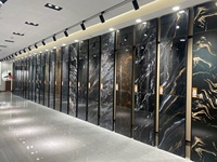 Nouvelles dalles de sol en porcelaine brillante 600x600, isolation thermique, effet marbre de luxe, pour salon