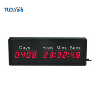Jam Hitung Mundur LED MINI 10 Digit 1 Inci, Tampilan Hari/Jam/Menit/Detik, Maksimal 10000 Hari, Tampilan Meja, Ruang Tamu, Modern Antik