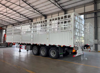 Remorque de clôture de pieu d'animal de bétail de transport sûr de double pont de 50T
