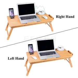 Wooden <b>Folding</b> Laptop Table Bamboo Laptop Table Bed Computer <b>Desk</b> Wooden Laptop <b>Desk</b> - Product Image 3