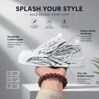 Chaussures de sport YIDA pour hommes, tige en cuir microfibre respirante, doublure en maille respirante, protection environnementale, lumineuses, souples et amortissantes