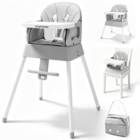 Chaise haute convertible portable Brightbebe 5 en 1 pour bébé de 6 à 36 mois, pliable, petite boîte de transport, siège rehausseur pour nourrisson, chaise de repas