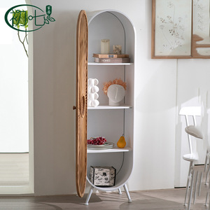 Gabinete Arqueado de Bambú The Seventh Day, Gabinete de Almacenamiento de 3 Niveles para Sala de Estar - Product Image 4