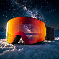 Masque de ski photochromique anti-buée, protection UV400, verres PC, monture intégrale en TPU, logo personnalisé OEM, multicolore, unisexe adulte