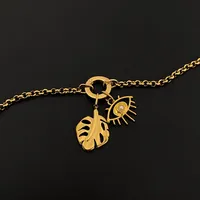 Bracelets à breloques EMANCO en acier inoxydable couleur or, style classique, éléments vierges fraise, cadeau pour femme, bijoux pour le quotidien