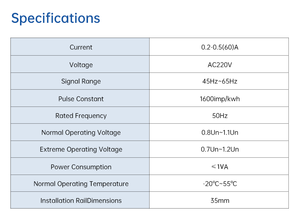 Contatore di Energia Intelligente Monofase SWIN con RS485 Modbus, Precisione Classe 1.0, 5A, per Uso Domestico, Display Digitale, Facile Installazione - Product Image 6