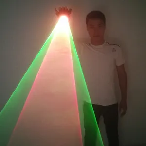 绿色红色自动旋转激光指灯旋风手持大炮DJ舞蹈俱乐部隧道效果发光二极管圣诞雕像玩具