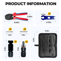 Pince à sertir et dénuder les câbles, kits d'outils de sertissage manuel pour bornes de câbles solaires photovoltaïques