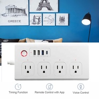 Smart Home Matter Zigbee Power Strip Tuya App Télécommande Électrique 4 Prises d'extension + 3 USB Type C US AC110 240V