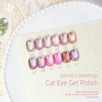 REHEART OEM Kit de vernis gel UV pour ongles en gel souple, longue tenue, 30 couleurs, effet œil de chat magnétique, sans HEMA, sans TPO