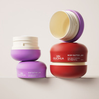 Pot en plastique en forme de boule de 30 ml et 50 ml, vide, pour beurre corporel, crème cosmétique, crème pour le visage, emballage pour soins personnels, logo personnalisé