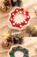 Nœud papillon tricoté de Noël pour animaux de compagnie – Adorable collier saisonnier pour petits animaux (Teddy, Bichon, British Shorthair, etc.)