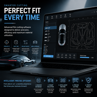 Software Profesional de Corte de Películas para Automóviles, Base de Datos Masiva de Vehículos Completos, Anidamiento Inteligente, Reduce el Desperdicio de Película para Talleres Automotrices