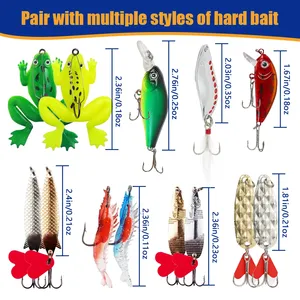 LUSHAZER Ensemble de leurres de pêche artificiels Cadeau de Noël Leurres Minnow VIB Spoon Lures Bass Trout Fishing Baits Kit for Anglers - Product Image 3