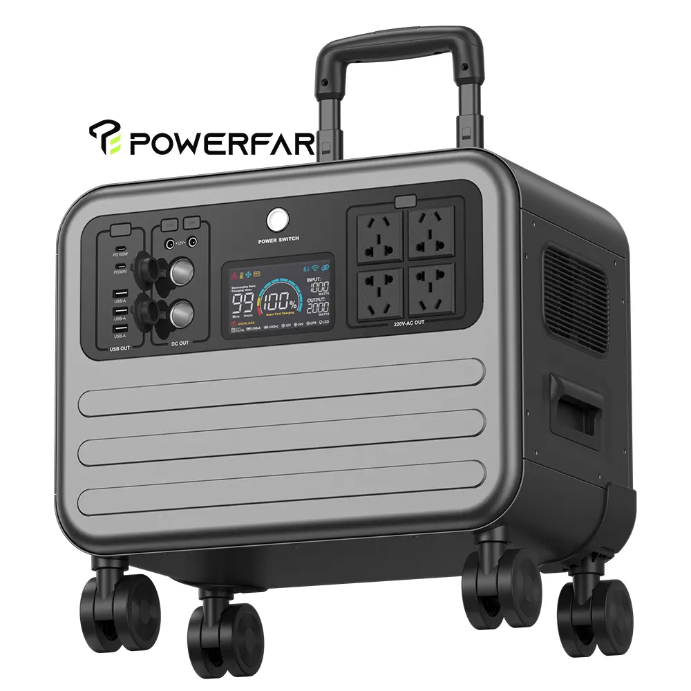 POWERFAR 가정 에너지 백업 2000w 3000w 5000w 태양열 발전기 발전소