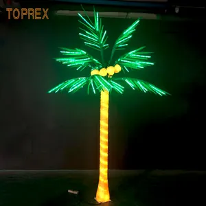 Toprex户外人工装饰8英尺皇冠椰子照明假日棕榈树照明