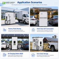 Système de gestion de la charge pour la recharge de véhicules électriques JApower 120kW 180kW avec ESS 100kW 215kWh tout-en-un, compatible avec l'onduleur hybride Solis