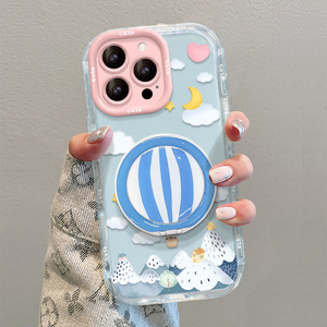 Coque de téléphone portable en TPU souple avec support invisible créatif en forme de ballon pour <span class=keywords><strong>iPhone</strong></span> <span class=keywords><strong>12</strong></span> 13 14 15 16 17 Pro Max Air - Product Image 3