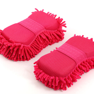 Mật Độ Cao <span class=keywords><strong>Chenille</strong></span> San Hô Rửa Xe Miếng Bọt Biển Làm Sạch Khối Xốp - Product Image 5