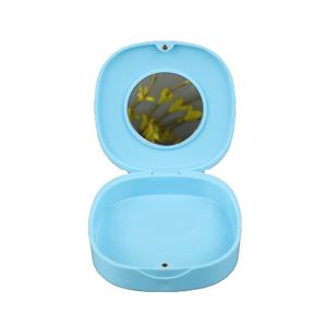 Almacenamiento de <span class=keywords><strong>dentaduras</strong></span> <span class=keywords><strong>postizas</strong></span>, caja de baño de higiene bucal falsa, caja de retención con espejo, organizador de almacenamiento de protección bucal - Product Image 1