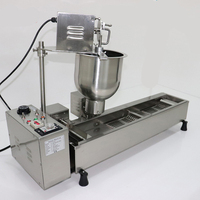 Friteuse électrique automatique pour donuts, 3kw, 300 à 500 pièces/Hr, appareil Commercial, avec 3 moules