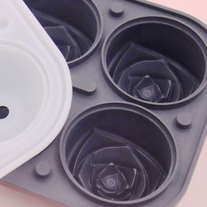 Wholesale Easy Release <strong>Rose</strong> Ice Mold 4 Cavity Whiskey Silicone <strong>Rose</strong> Ice Ball Maker Mold Ice Cube Tray with Lid - Product Image 4