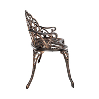 Mobilier de jardin extérieur en métal fonte d'aluminium antique Banc de patio Chaise de jardin
