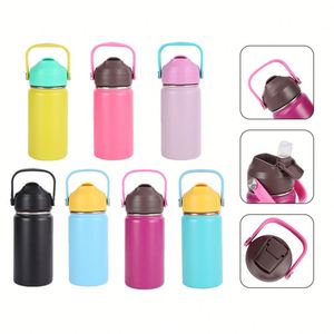 350ml Stainless Steel Sports Water <b>Bottle</b> Wide Mouthed Portable <b>Bottle</b> with Suction Nozzle Lid Children's Insulated Flask - Product Image 1